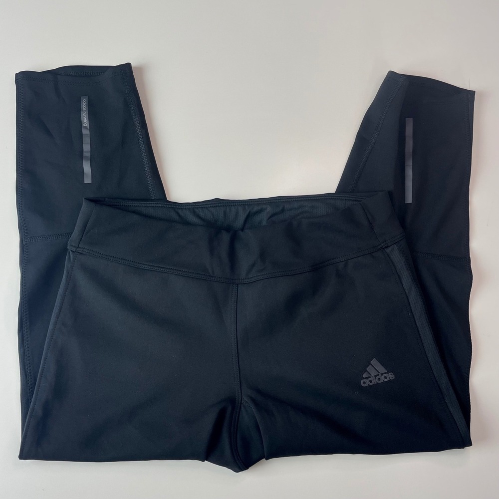 Adidas Running ClimaCool Black Cropped Leggings CF6222 Womens‎ Small